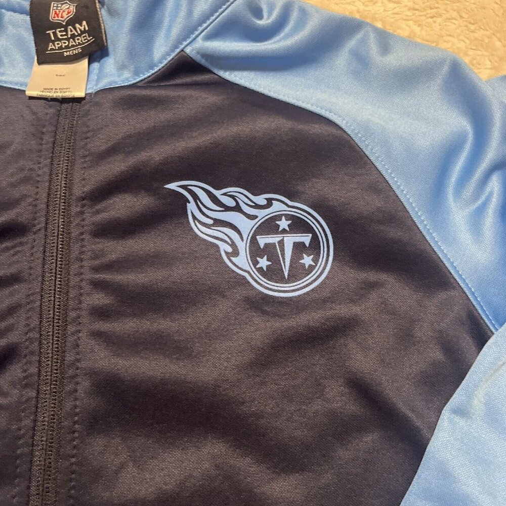 NFL Team Apparel Titans Pro Player Fleece Size M Medium Blue 1/4 Zip - Picture 2 of 13